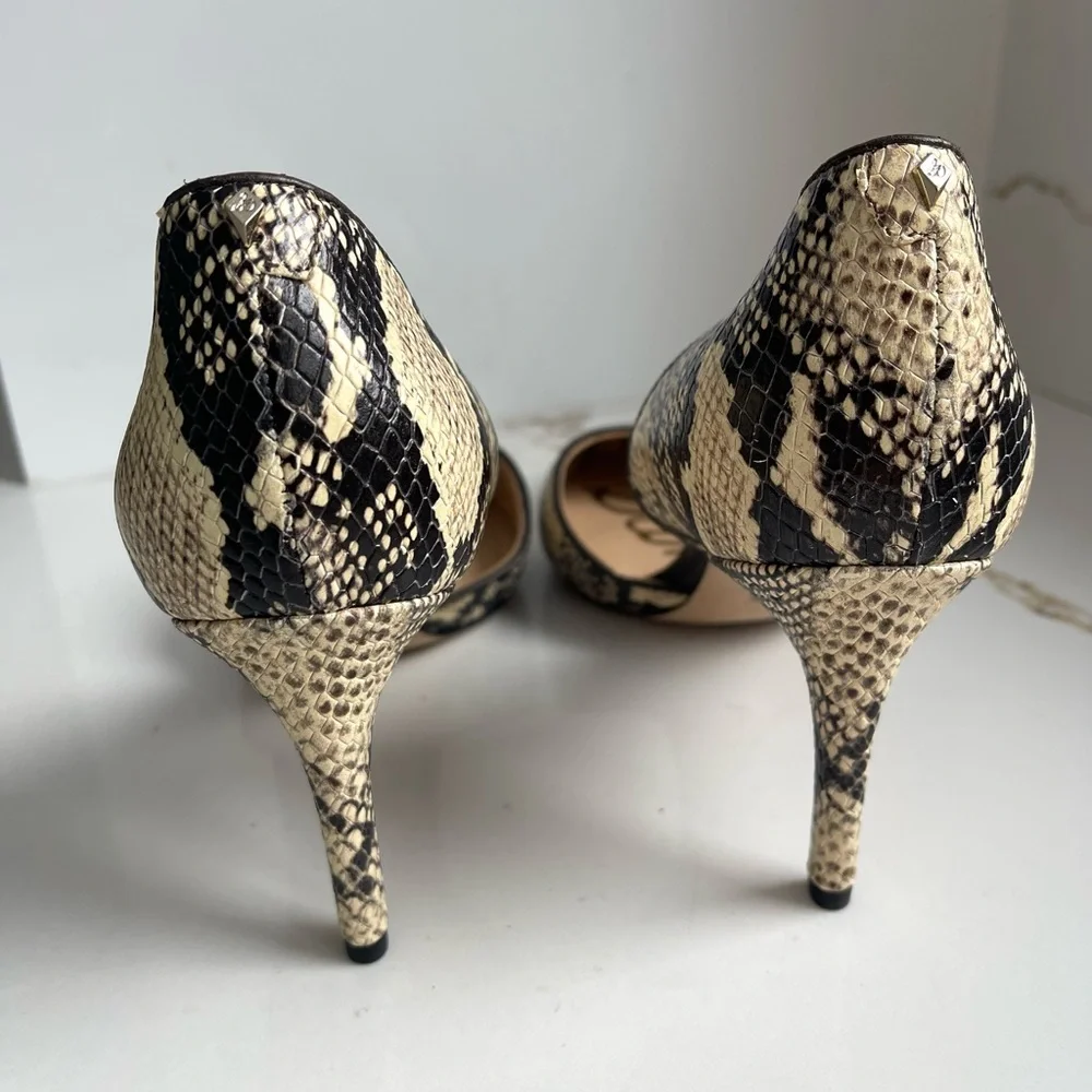 Sam Edelman Telsa d'Orsay heels snakeskin size 9 NWT - Picture 2 of 7